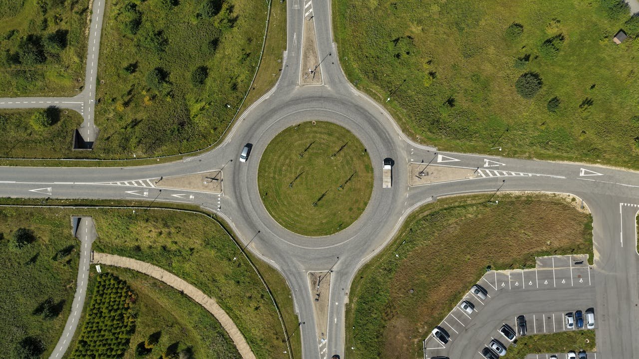 Topview of road